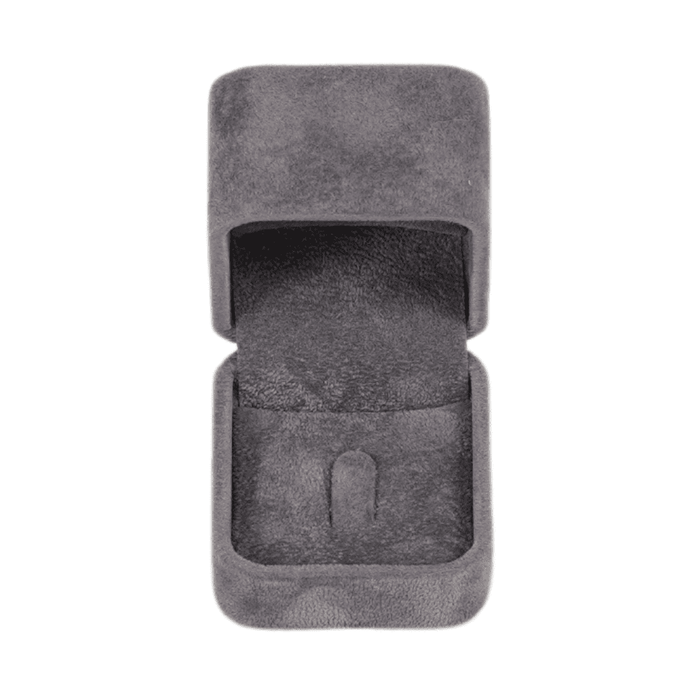 Velvet ring box dark grey jewellery box wholesale BXR85 open top