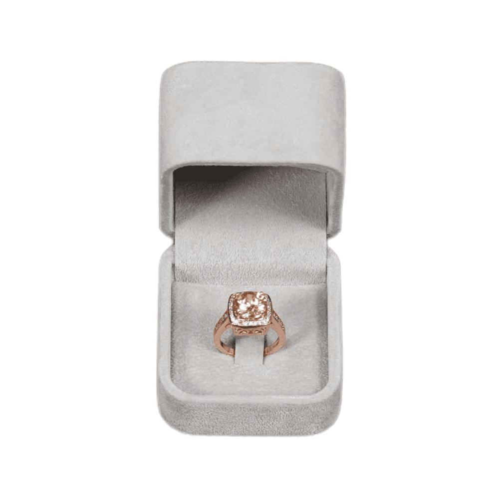 Velvet ring box grey jewellery box wholesale BXR85 display with ring top