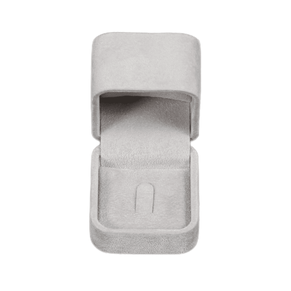 Velvet ring box grey jewellery box wholesale BXR85 open top