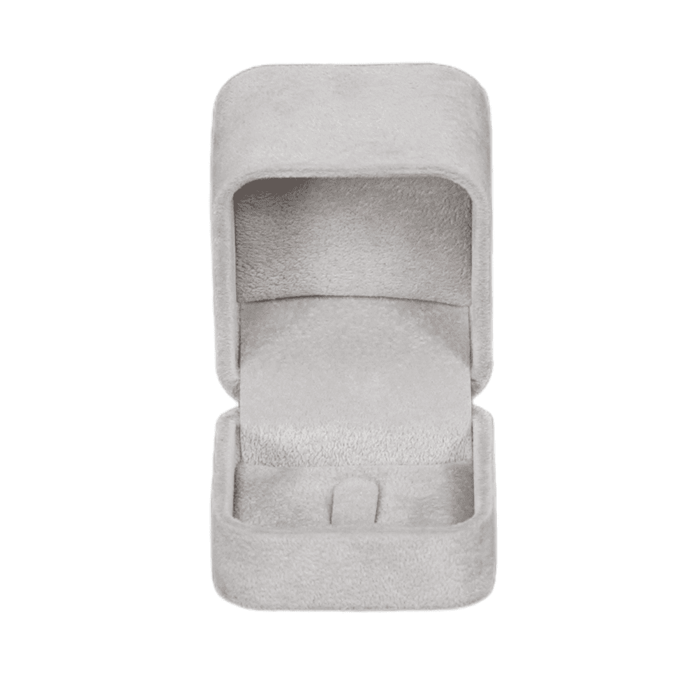 Velvet ring box grey jewellery box wholesale BXR85 open font