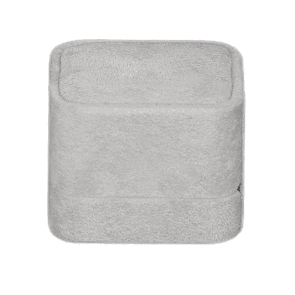 Velvet ring box grey jewellery box wholesale BXR85 close side1