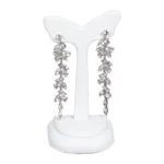 Earring-Holder-Stand-large-white-front-view-with-earring-ES82LWH Earring Holder Stand large white front view with earring