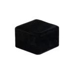 Earring Packaging Ring and earring box velvet black close angle view BXER80