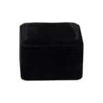 Earring Packaging Ring and earring box velvet black front close front view BXER80