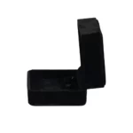 Earring Packaging Ring and earring box velvet black open side view BXER80