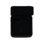 Earring Packaging Ring and earring box velvet black open top view BXER80