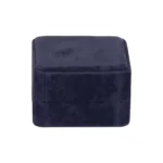 Earring Packaging Ring and earring box velvet blue close back view BXER80