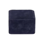Earring Packaging Ring and earring box velvet blue front close front view BXER80