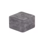 Earring Packaging Ring and earring box velvet-dark grey close angle view BXER80