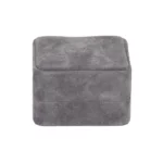Earring Packaging Ring and earring box velvet dark grey front close front view BXER80