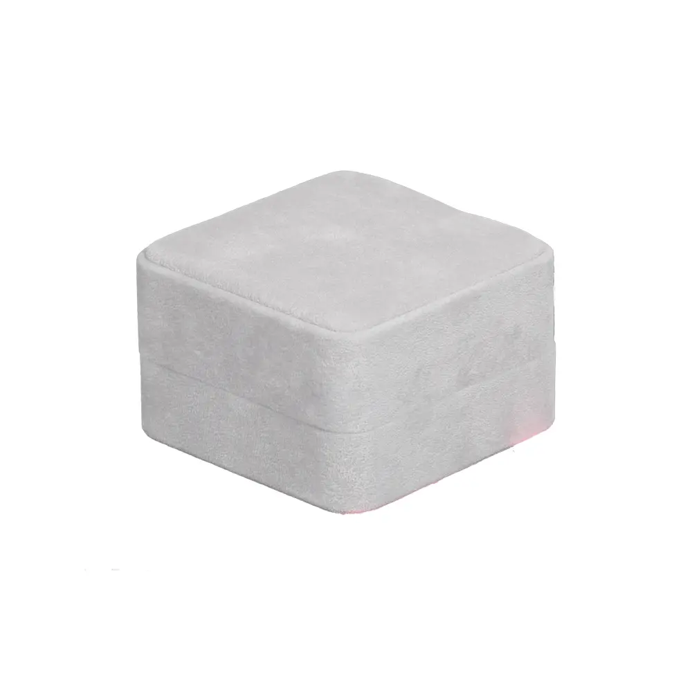 Earring-Packaging-Ring-and-earring-box-velvet-grey-close-angle-view-BXER80 Earring Packaging Ring and earring box velvet grey close angle view BXER80
