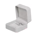 Earring-Packaging-Ring-and-earring-box-velvet-grey-open-angle-view-BXER80 Earring Packaging Ring and earring box velvet grey open angle view BXER80