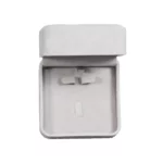 Earring-Packaging-Ring-and-earring-box-velvet-grey-open-top-view-BXER80 Earring Packaging Ring and earring box velvet grey open top view BXER80