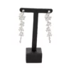 Earring-display-stand-large-black-front-view-with-earring-ES80LBL Earring display stand large black front view with earring