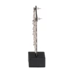 Earring-display-stand-large-black-side-view-with-earring-ES80LBL Earring display stand large black side view with earring