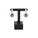 Earring-display-stand-large-small-front-view-with-earring-ES80SBL Earring display stand large small front view with earring