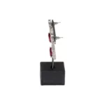 Earring display stand small black side view with earring