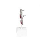 Earring display stand small black white view with earring