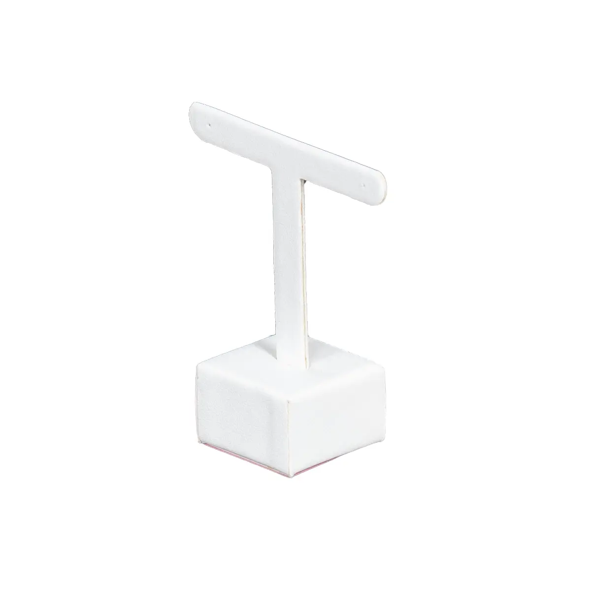 Earring display stand small white angle view