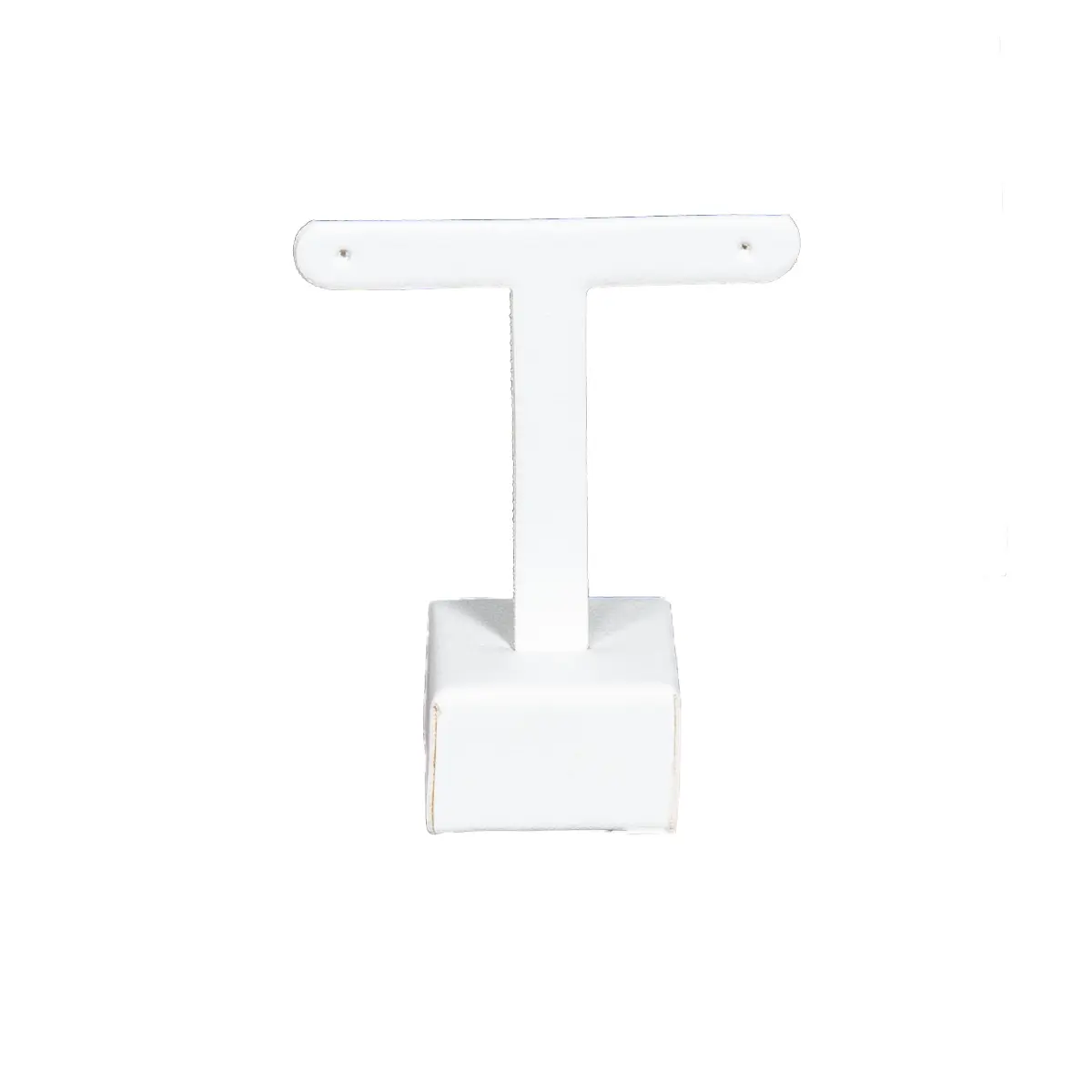 Earring display stand small white front view