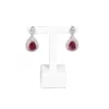 Earring-display-stand-small-white-front-view-with-earring-ES80SWH Earring display stand small white front view with earring