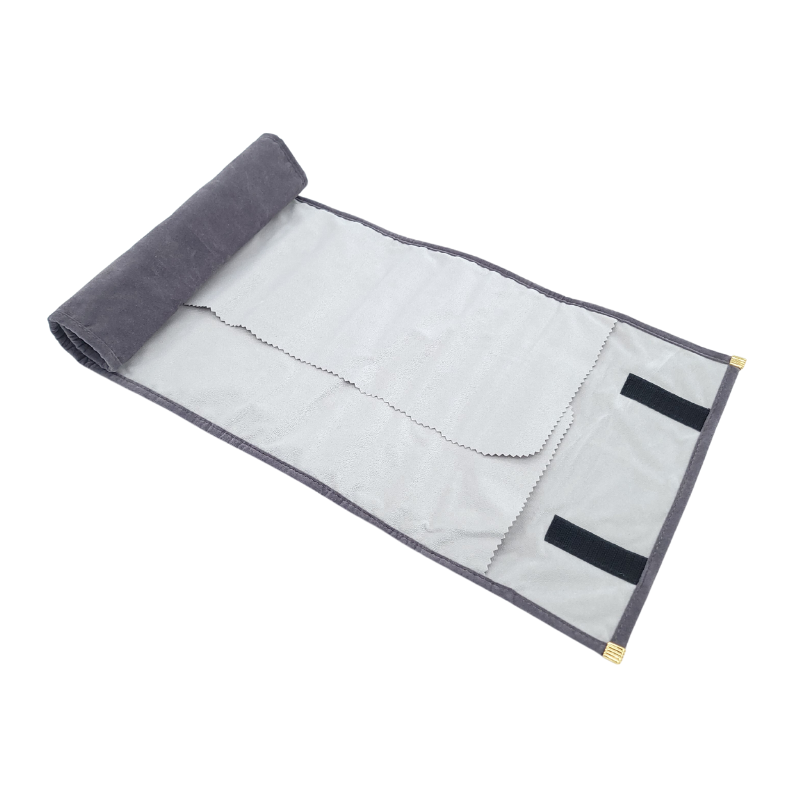 Gery velvet watch pouch-2 grey velvet watch pouch