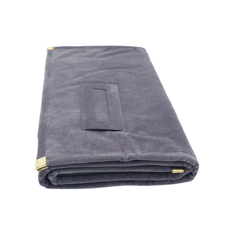 Gery velvet watch pouch-6 grey velvet watch pouch