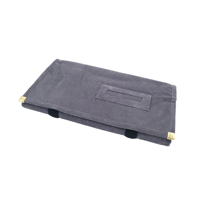 Gery velvet watch pouch-7 grey velvet watch pouch