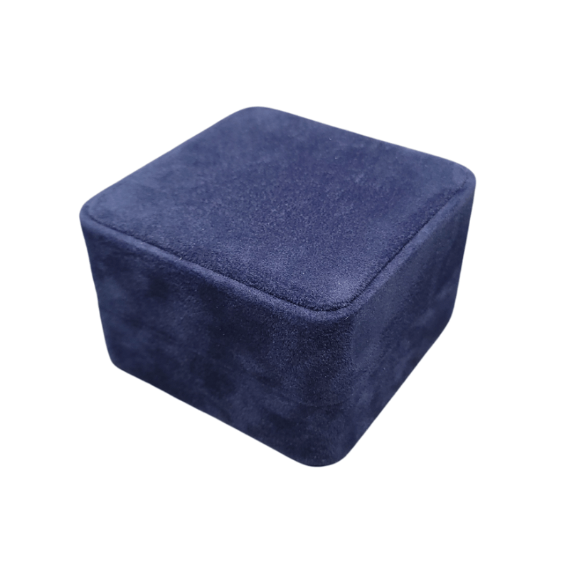 velvet ring and earring box royal blue