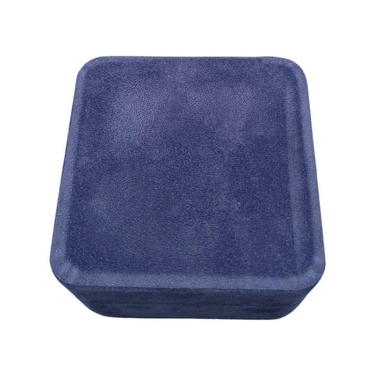 velvet ring and earring box royal blue