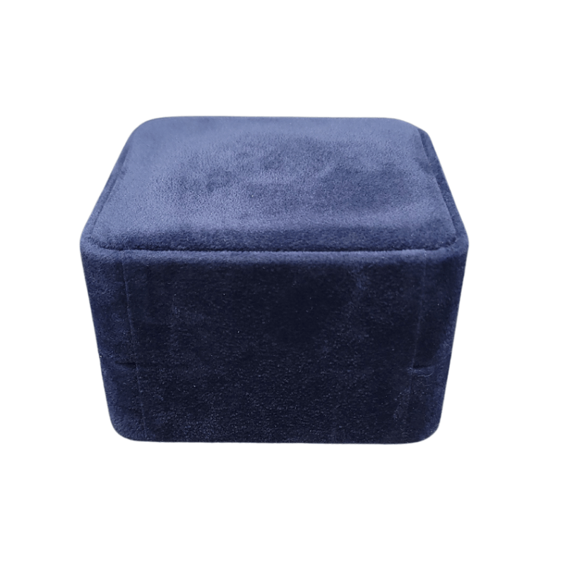 velvet ring and earring box royal blue