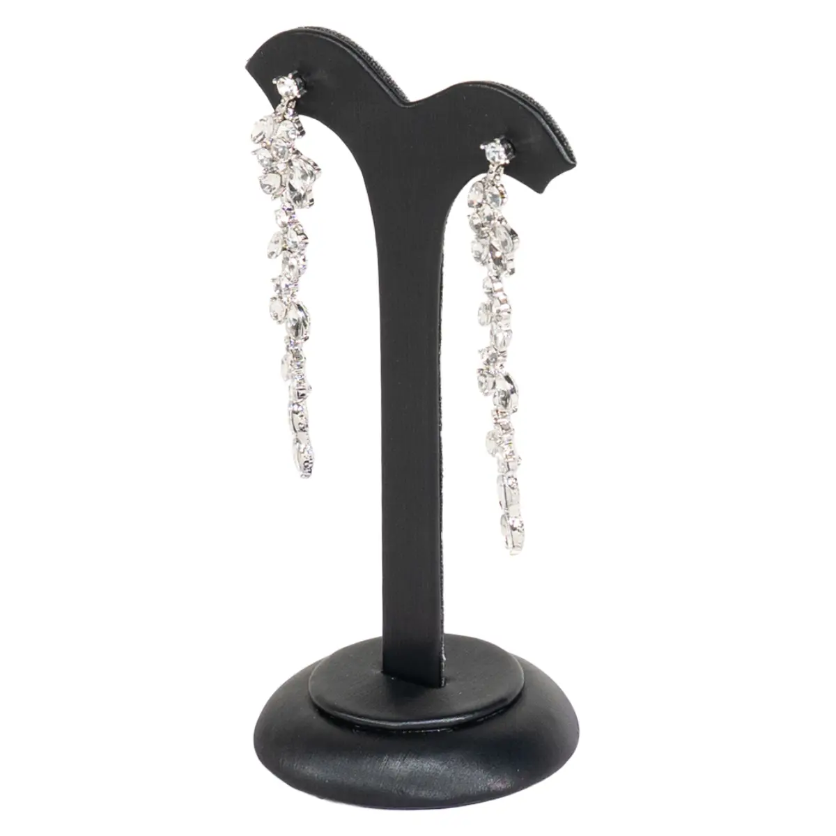 earring stand black Large angle view with earring