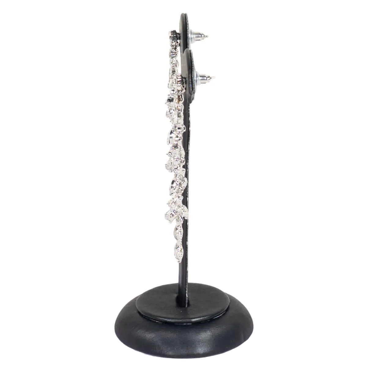 earring stand black Large side view with earring