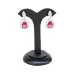 earring-stand-black-medium-front-view-with-earring-ES81BL earring stand black medium front view with earring