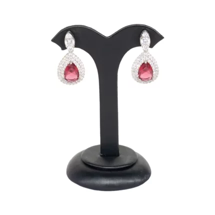 earring stand black medium front view with earring