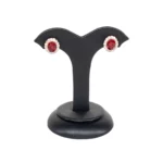 earring stand black small front view with earring