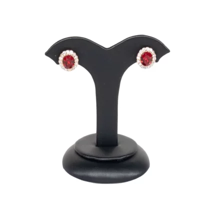 earring stand black small front view with earring