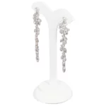 earring stand white Large angle view with earring