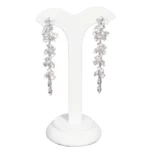 earring stand white Large front view with earring