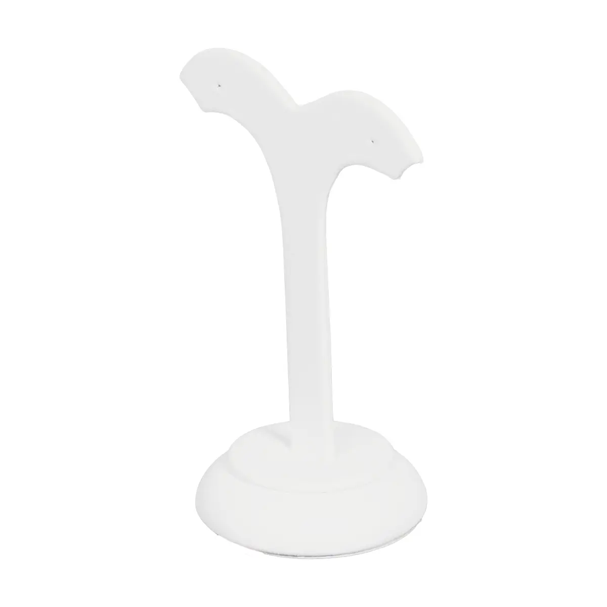earring stand white medium angle view