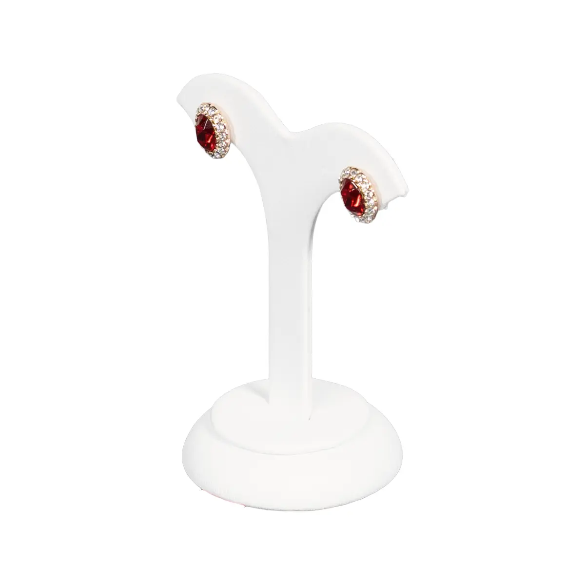 earring stand white small angle view with earring