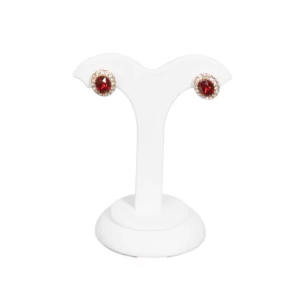 earring stand white small front view with earring