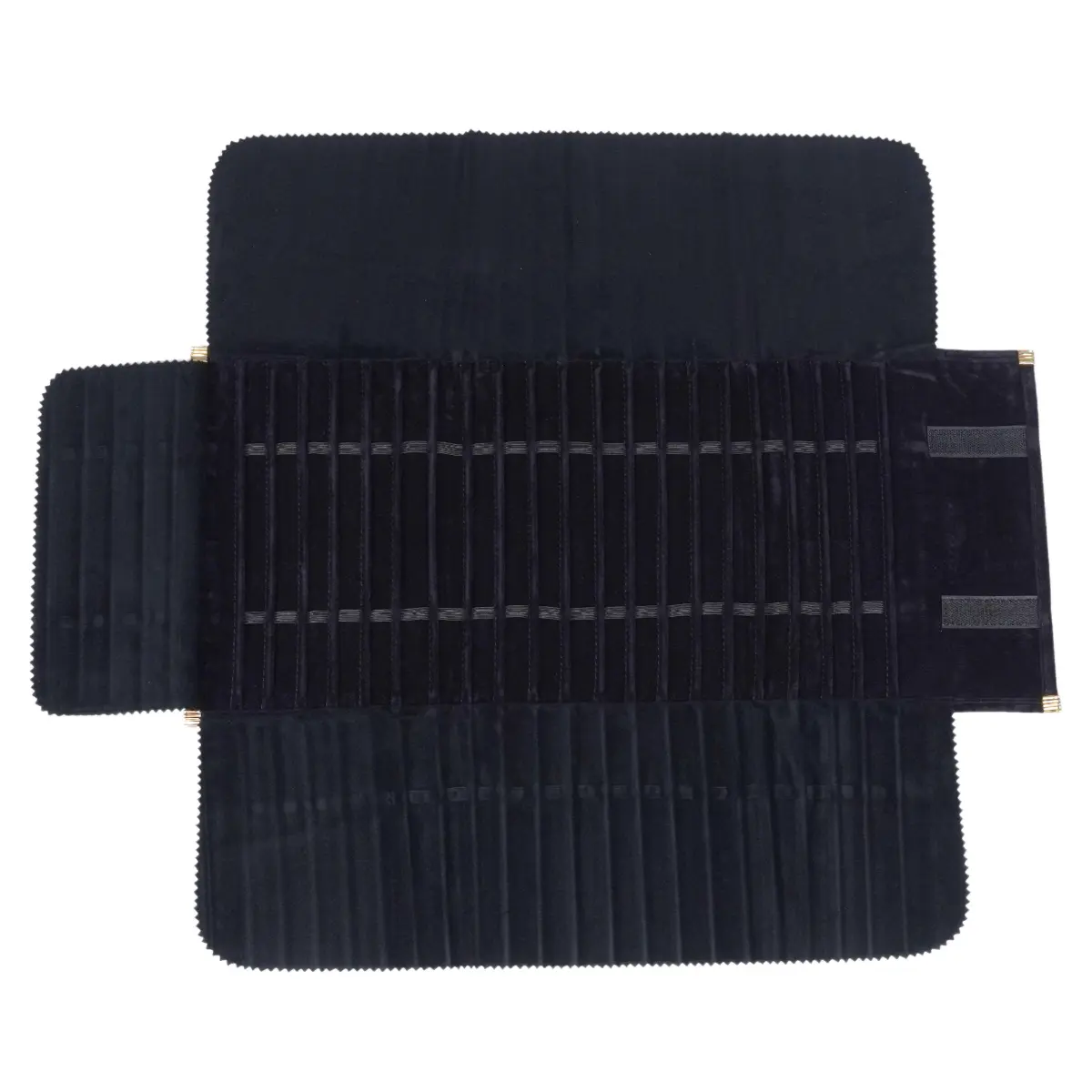 jewellery-roll-for-bracelet-black-POB081-12 jewellery roll for bracelet black- open