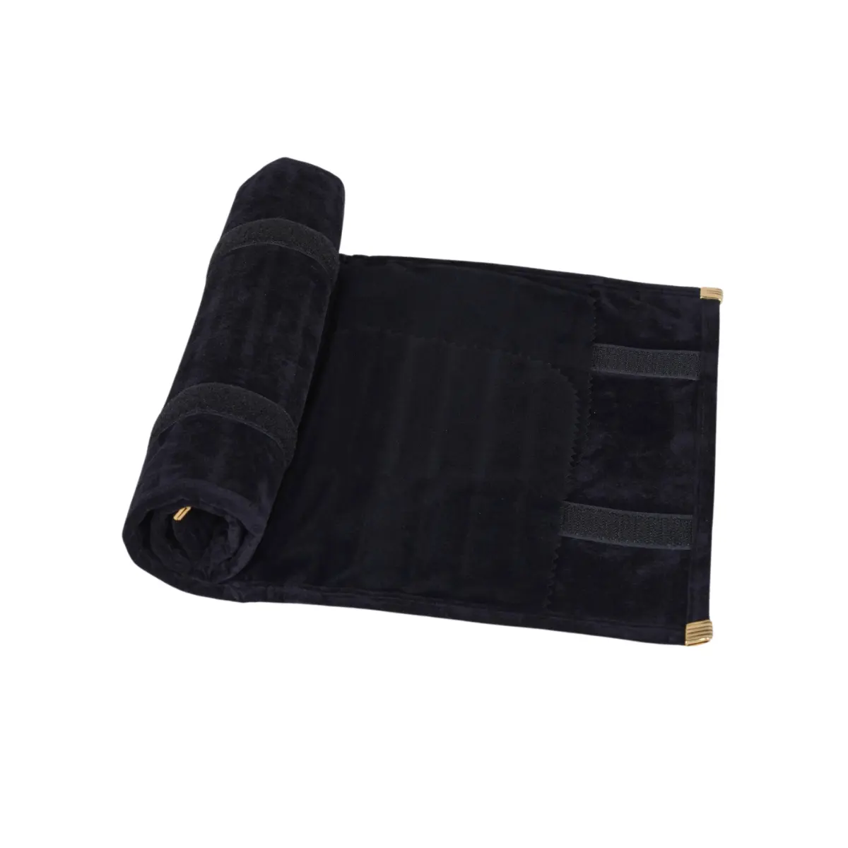 jewellery-roll-for-bracelet-black-POB081-2 jewellery roll for bracelet black-rolling up