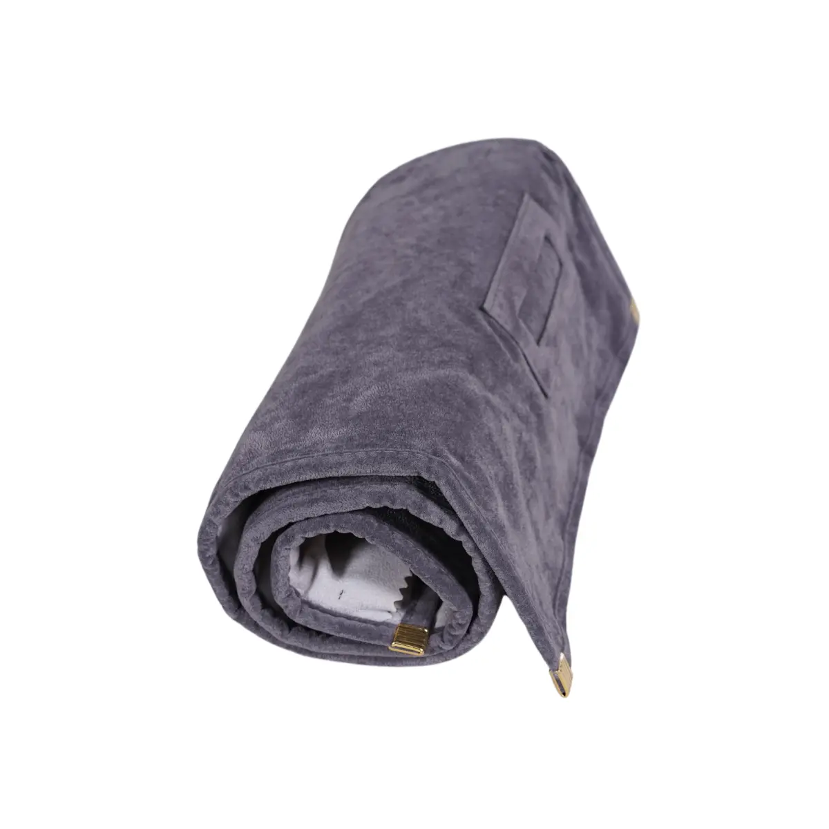 jewellery roll for earring grey - roll up side