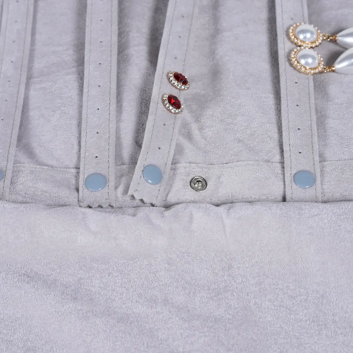 jewellery roll for earring grey