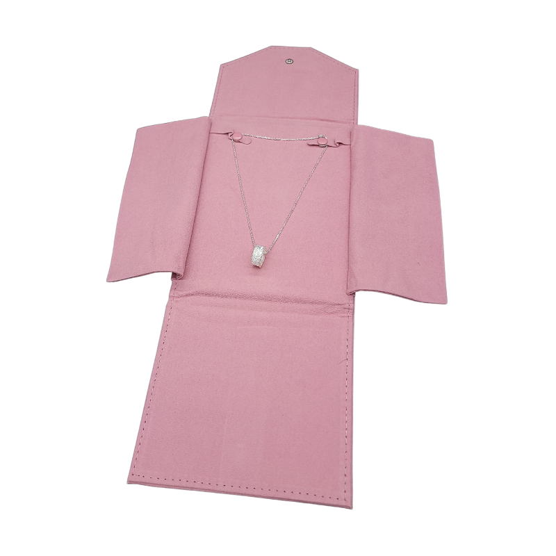 pink velvet necklace pouch-2