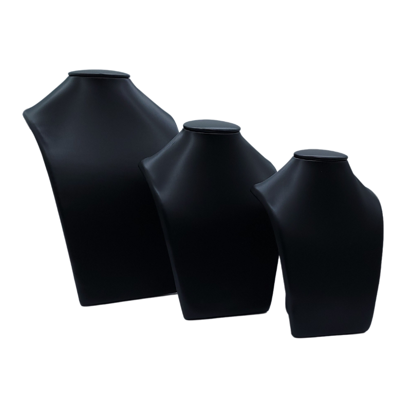 712D-1 sleek wide leatherette necklace display stand