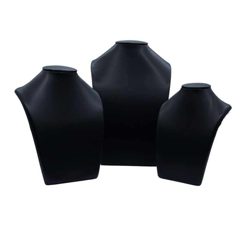 712D-2 sleek wide leatherette necklace display stand