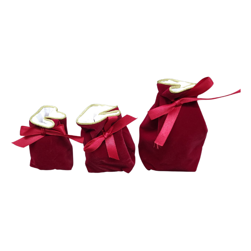 Burgandy velvet pouch-2